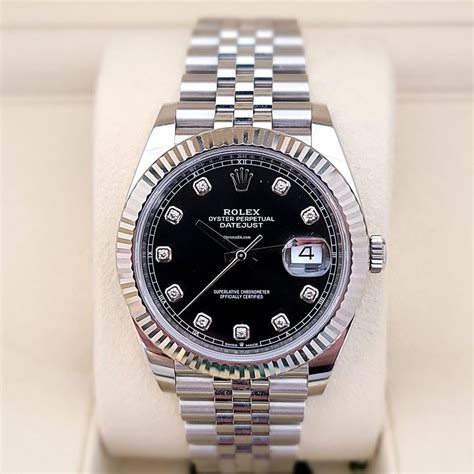 rolex datejust black diamonds on wrist|rolex datejust diamond bezel aftermarket.